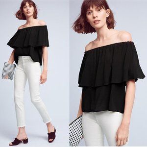 Anthro Holding Horses Black Maya Off Shoulder Top